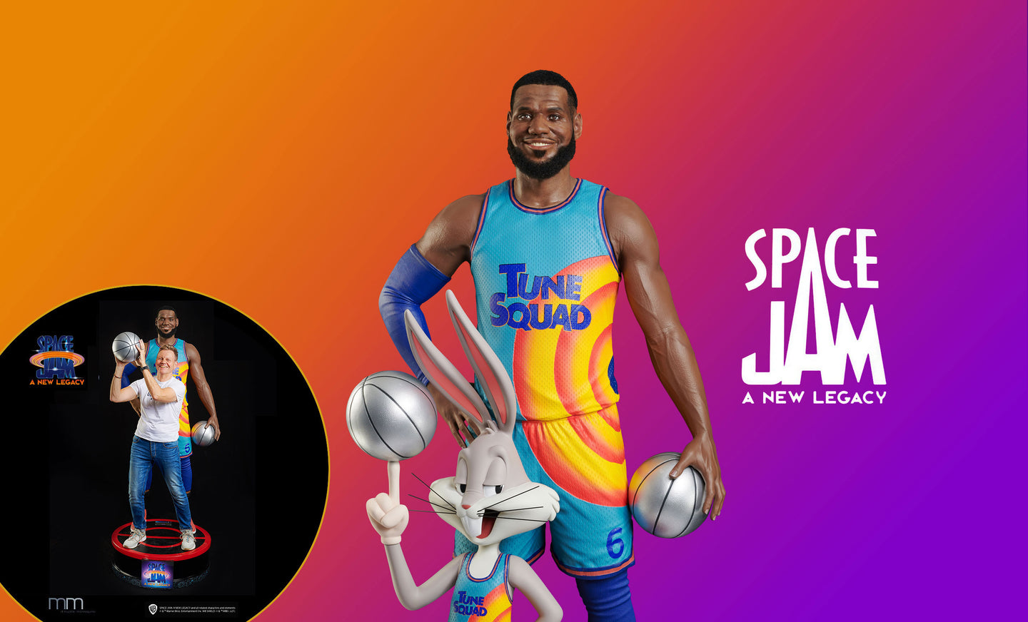 SPACE JAM SET | LEBRON JAMES & BUGS BUNNY & ROUND BASE