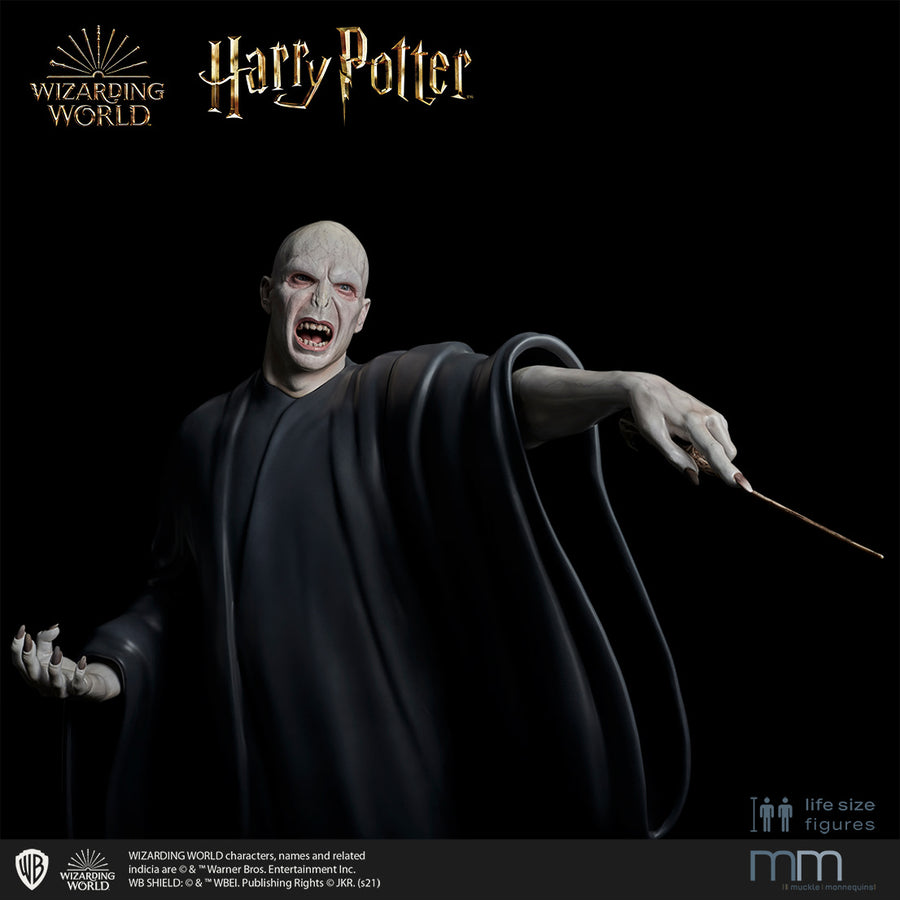 Voldemort life-size statue mit ausdrucksstarken Gesichtszügen im Close-up